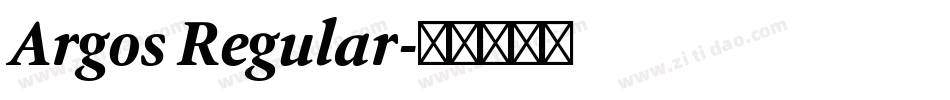 Argos Regular字体转换